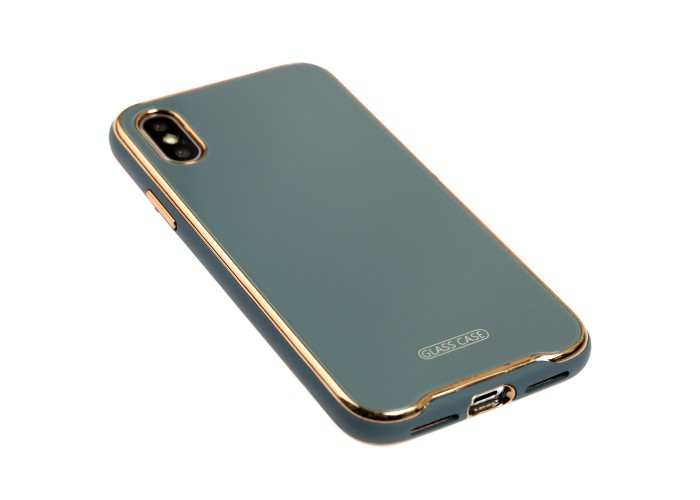 Чехол для iPhone X / Xs Glass Premium серый