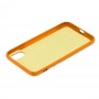 Чехол для iPhone X / Xs Leather croco full желтый