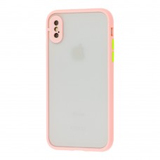 Чехол для iPhone X / Xs LikGus Totu camera protect розовый