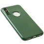 Чехол для iPhone X / Xs Rock с Лого soft матовый зеленый