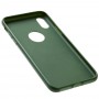 Чехол для iPhone X / Xs Rock с Лого soft матовый зеленый