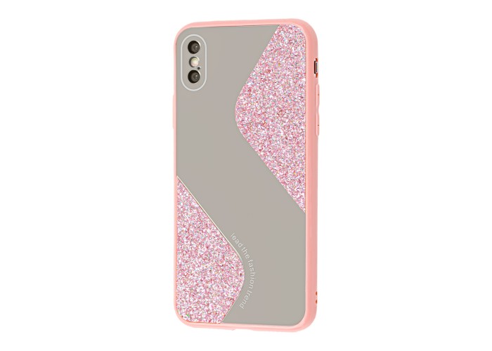 Чехол для iPhone X / Xs Shine mirror розовый
