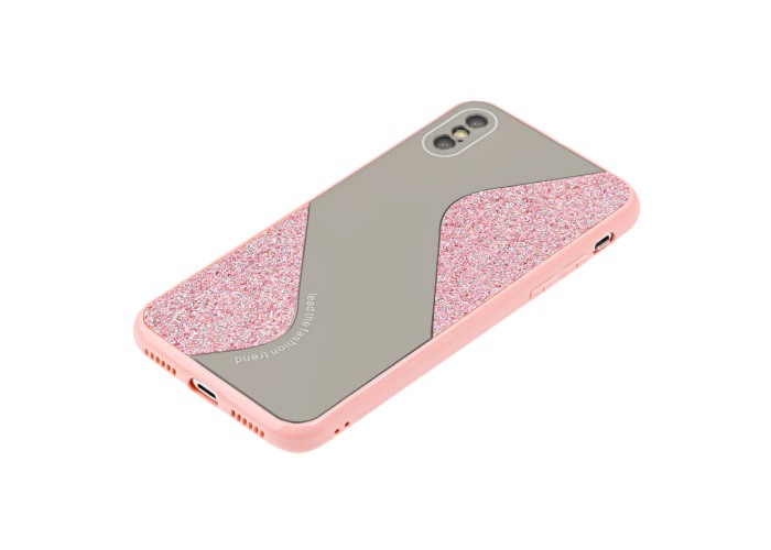 Чехол для iPhone X / Xs Shine mirror розовый