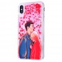 Чехол для iPhone X блестки вода 
