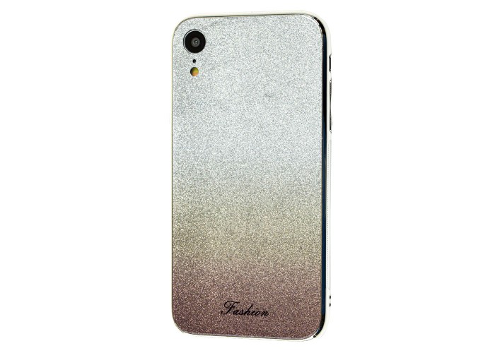Чехол для iPhone Xr Ambre Fashion серебристый / черный