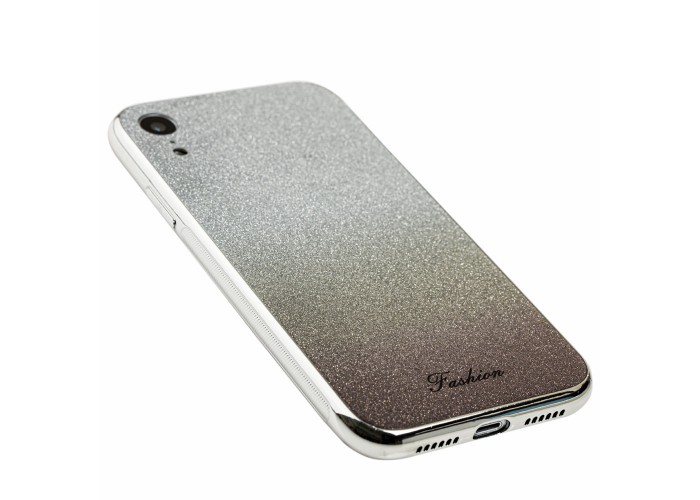 Чехол для iPhone Xr Ambre Fashion серебристый / черный