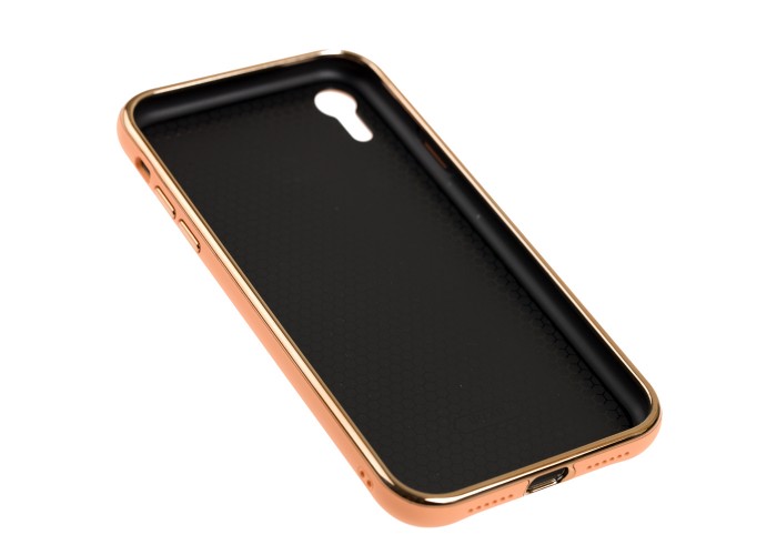 Чехол для iPhone Xr Glass Premium персиковый