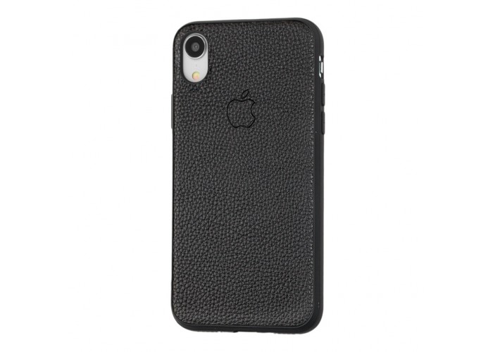 Чехол для iPhone Xr Leather cover черный