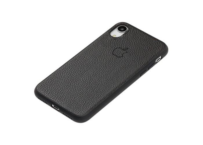 Чехол для iPhone Xr Leather cover черный