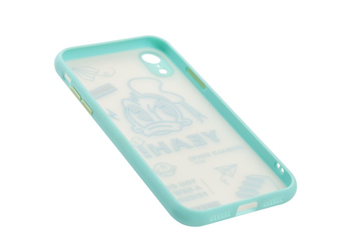 Чехол для iPhone Xr Picture shadow matte Donald Duck бирюзовый