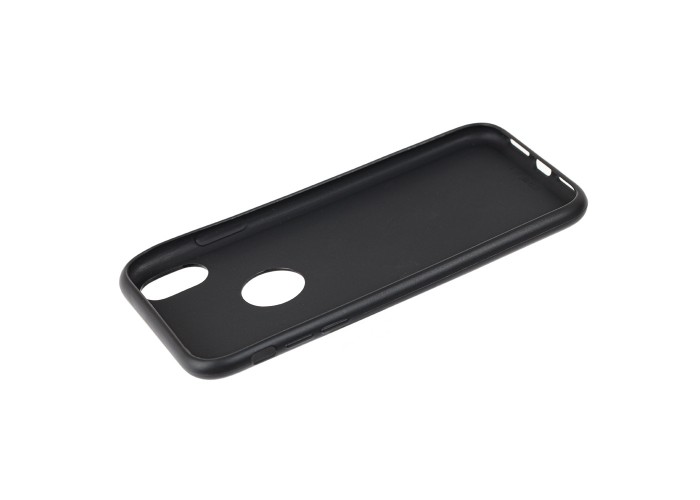 Чехол для iPhone Xr Rock с Лого soft матовый черный