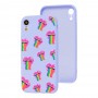 Чехол для iPhone Xr Wave Fancy rainbow smile / lavender