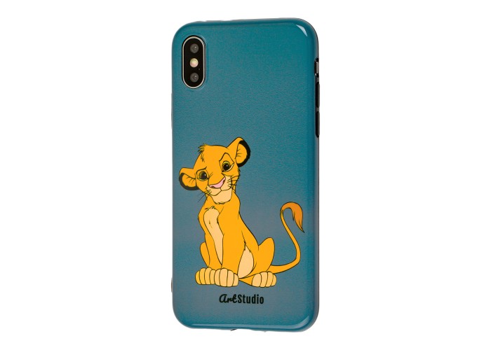 Чехол для iPhone Xs Max ArtStudio Little Friends Симба серый