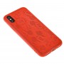 Чехол для iPhone Xs Max Mickey Mouse leather красный