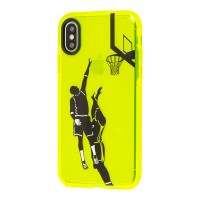 Чехол для iPhone Xs Max Neon print basketball