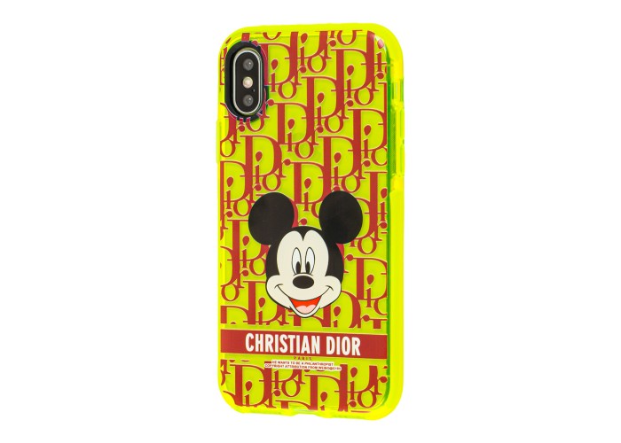 Чехол для iPhone Xs Max Neon print Микки Маус CD