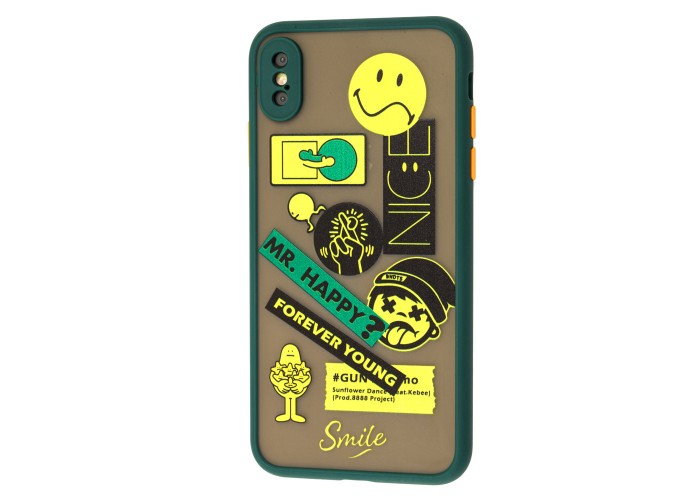 Чехол для iPhone Xs Max Picture shadow matte forever young оливковый