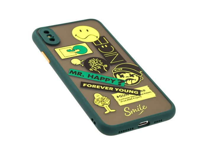 Чехол для iPhone Xs Max Picture shadow matte forever young оливковый