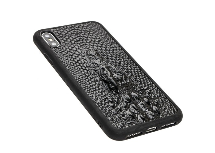 Чехол для iPhone Xs Max Reptile Cayman черный