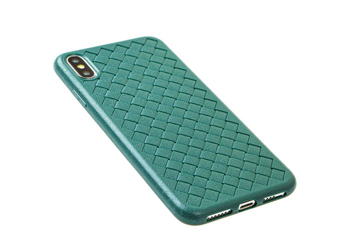 Чехол для iPhone Xs Max Weaving case зеленый