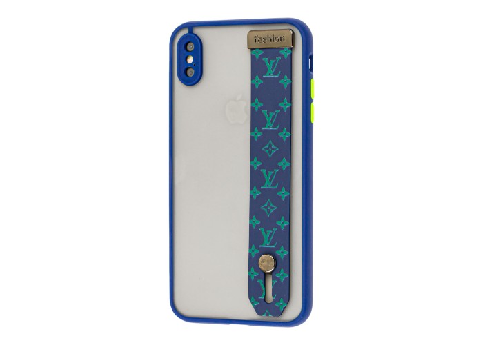 Чехол для iPhone Xs Max WristBand LV синий / зеленый