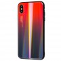 Чехол для iPhone Xs Max glass gradient красный