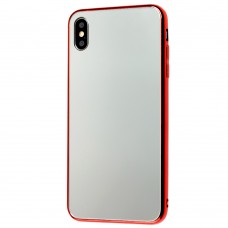 Чехол для iPhone Xs Max glass зеркало "красный"
