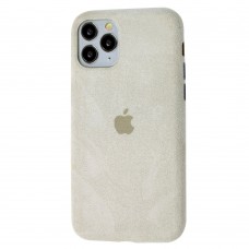 Чехол для iPhone 11 Pro Alcantara 360 светло-серый