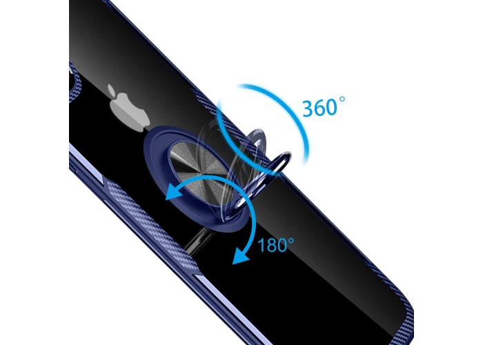 Чехол для iPhone 11 Pro Deen CrystalRing с кольцом синий