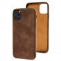Чехол для iPhone 11 Pro Leather croco full коричневый