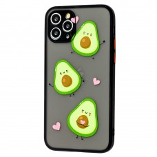 Чехол для iPhone 11 Pro Wave Cartoon lovely avocado / black