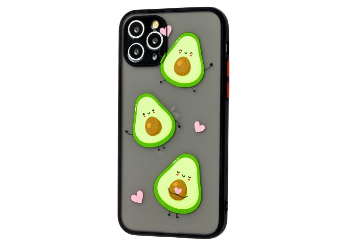 Чехол для iPhone 11 Pro Wave Cartoon lovely avocado / black