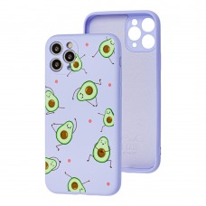 Чехол для iPhone 11 Pro Wave Fancy avocado / light purple