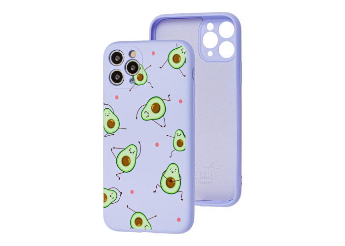 Чехол для iPhone 11 Pro Wave Fancy avocado / light purple
