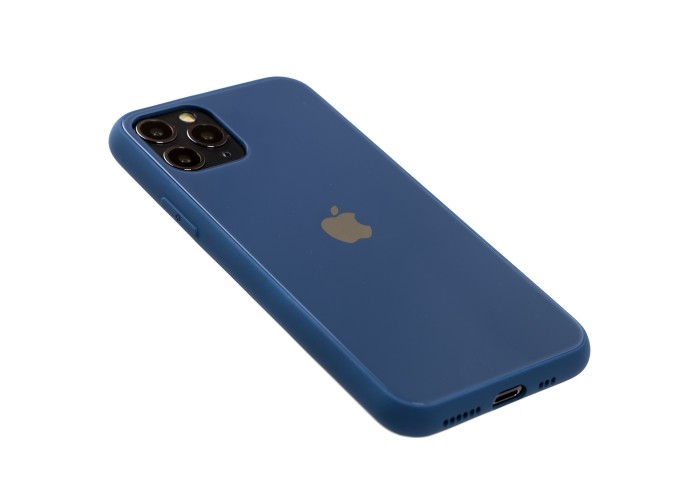 Чехол New glass для iPhone 11 Pro темно-синий