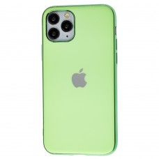 Чехол для iPhone 11 Pro Silicone case матовый (TPU) салатовый