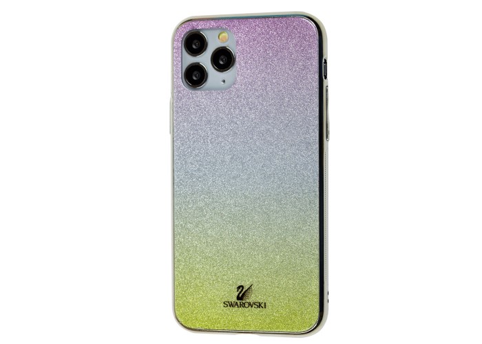 Чехол для iPhone 11 Pro Sw glass розово / серебристо / лимонный
