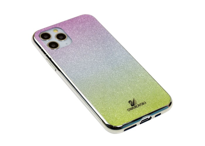 Чехол для iPhone 11 Pro Sw glass розово / серебристо / лимонный