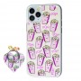 Чехол для iPhone 11 Pro блестки print + popsocket 