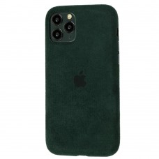 Чехол для iPhone 11 Pro Alcantara 360 темно-зеленый