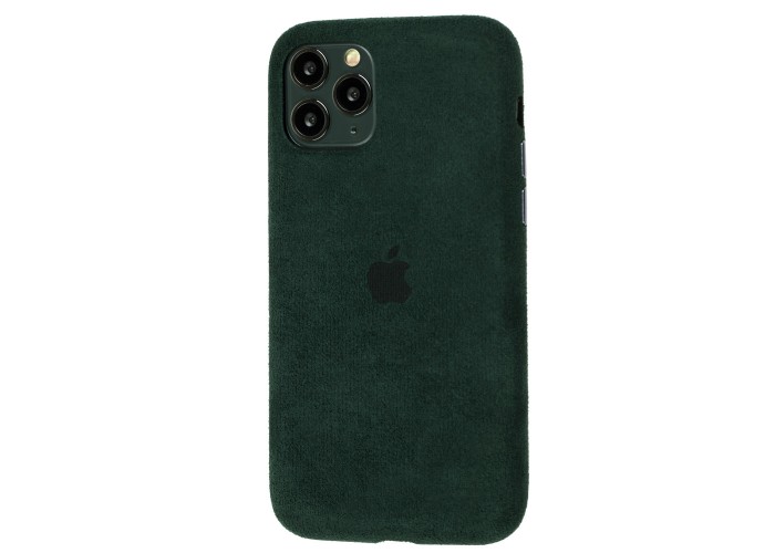 Чехол для iPhone 11 Pro Alcantara 360 темно-зеленый