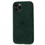 Чехол для iPhone 11 Pro Alcantara 360 темно-зеленый