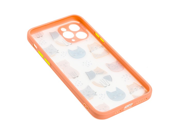 Чехол для iPhone 11 Pro Wave Cartoon cats / peach