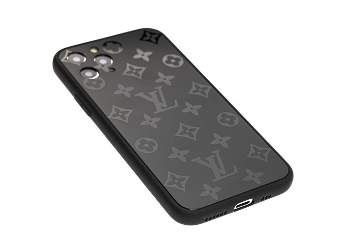 Чехол для iPhone 11 Pro glass LV черный