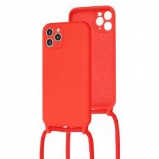 Чехол для iPhone 11 Pro Lanyard without logo красный