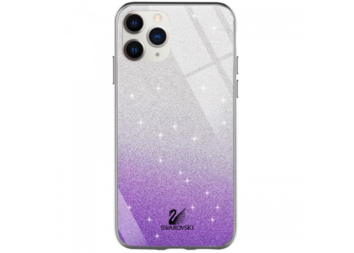 Чехол для iPhone 11 Pro Swaro glass серебристо-фиолетовый