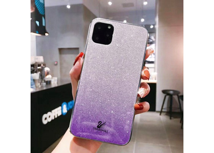 Чехол для iPhone 11 Pro Swaro glass серебристо-фиолетовый