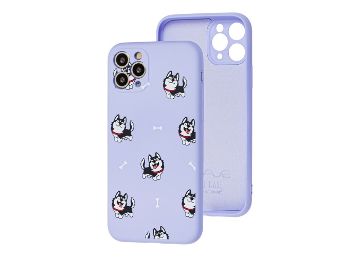Чехол для iPhone 11 Pro Wave Fancy haski / light purple