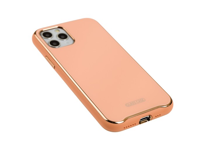 Чехол для iPhone 11 Pro Glass Premium персиковый