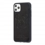 Чехол для iPhone 11 Pro Kaws leather черный